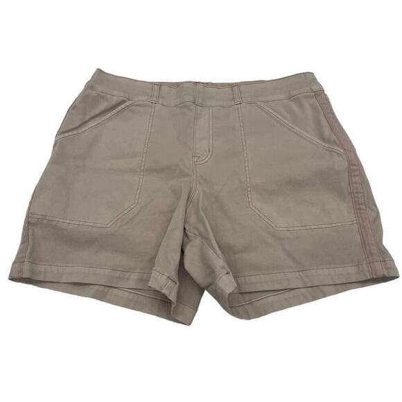 SPANX Stretch Twill Slimming Shorts Chino XL Pull On Bundle Green Blue Gray Tan - Picture 3 of 10